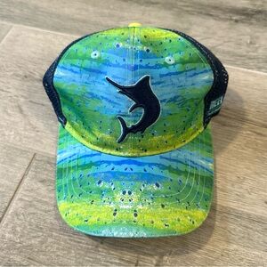 Reel Legends Mesh Adjustable Trucker Hat Cap Marlin SnapBack